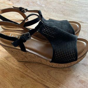 Franco Sarto Women's Black Espadrille 4" Heels Size 8.5